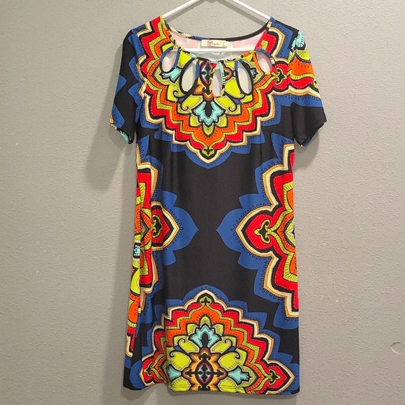 Aryeh Dresses Aryeh Anthropologie Cutout Multi Color Dress Size
